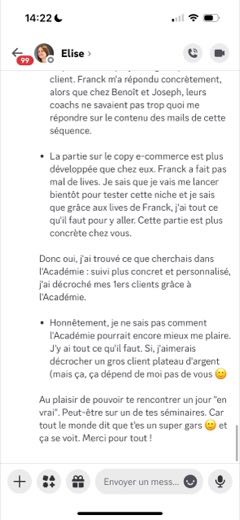 Témoignage élève