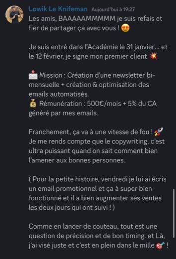 Témoignage élève