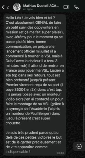 Témoignage élève