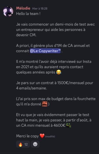 Témoignage élève