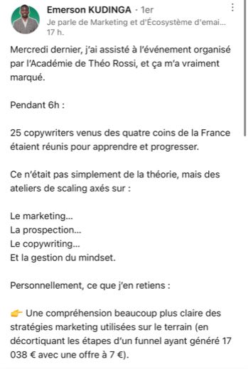 Témoignage élève