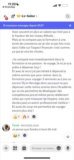 Témoignage élève